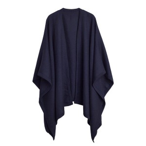 Cuyana Baby Alpaca Square Edge Cape Truien Dames Donkerblauw | KOA2060TC