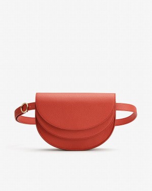 Cuyana Double Moon Heuptas Dames Donkerkoraal | SXV7298ZH