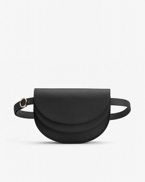 Cuyana Double Moon Heuptas Dames Zwart | BOW1316OJ