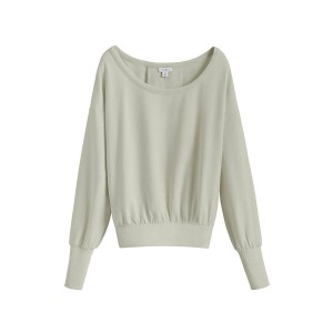 Cuyana French Terry Boatneck Sweatshirts Dames Groen | OOU9137VV