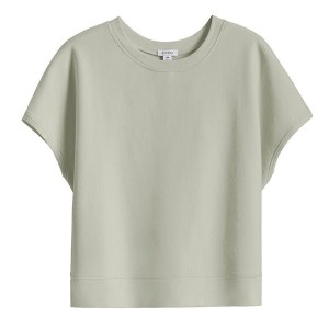 Cuyana French Terry Kort Sleeve Sweatshirts Dames Groen | JOH9235CM