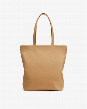 Cuyana Hoge Easy Rits Tote Tassen Dames Geel Bruin | UGA3490KT