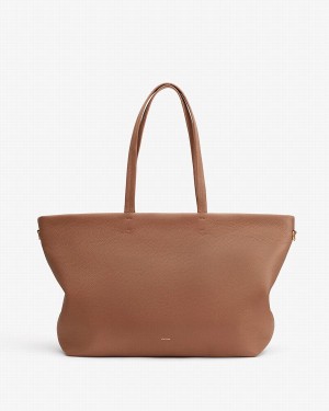 Cuyana Klassieke Easy Rits Tote Tassen Dames Bruin | WTC883AU