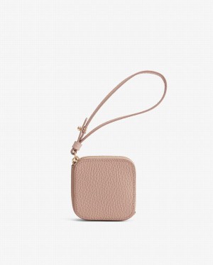 Cuyana Leren Airpod Geval Tas Dames Roze | FGN2877NT