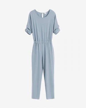 Cuyana Open-Back Jurk Dames Blauw | QEL9429XY