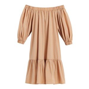 Cuyana Poplin Off The Shoulder Jurk Dames Lichtkoraal | DKN8794OS