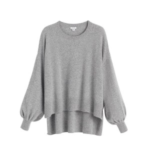 Cuyana Single-Origin Cashmere Open Side Truien Dames Lichtgrijs | BKN3611VT
