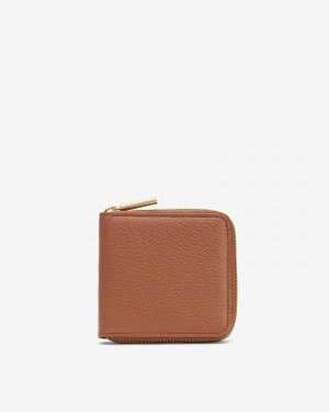 Cuyana Small Klassieke Zip Around Portefeuille Dames Bruin | CWO764FR
