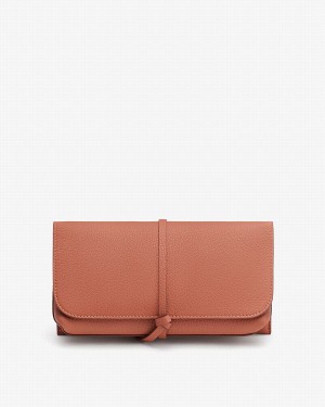 Cuyana Travel Beauty Roll Portefeuille Dames Rood Bruin | UFF4640JI