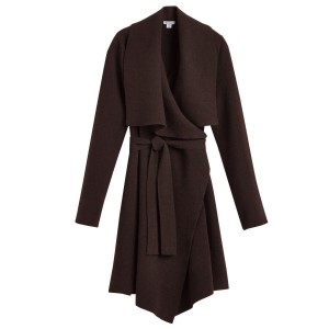 Cuyana Wol Cashmere Kort Wrap Jassen Dames Donkerbruin | SMZ3943GE