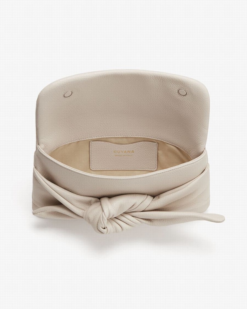 Cuyana Bow Koppelingstassen Dames Wit | IXT2071ST