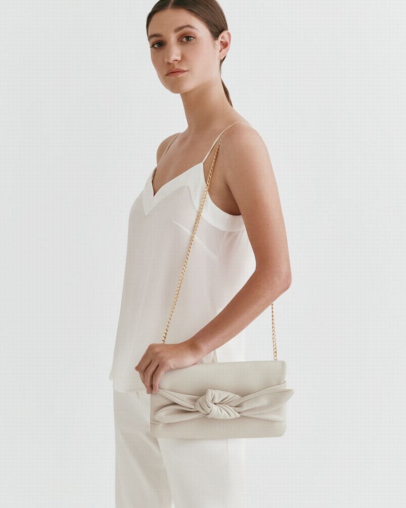 Cuyana Bow Koppelingstassen Dames Wit | IXT2071ST