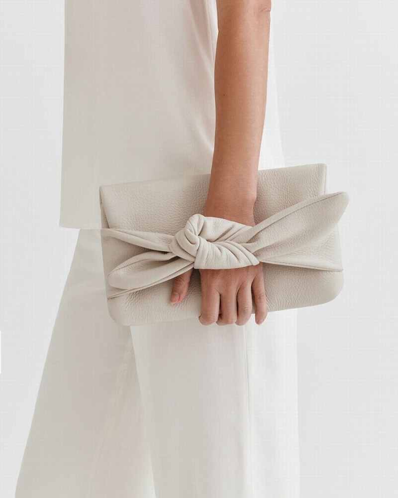 Cuyana Bow Koppelingstassen Dames Wit | IXT2071ST