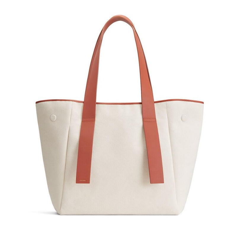 Cuyana Canvas Tote Tassen Dames Beige | WFI4623HQ