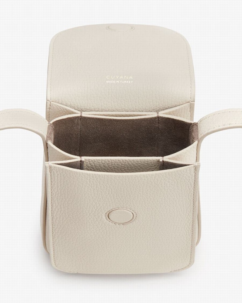 Cuyana Concertina Telefoon Tas Dames Wit | SET2881VW