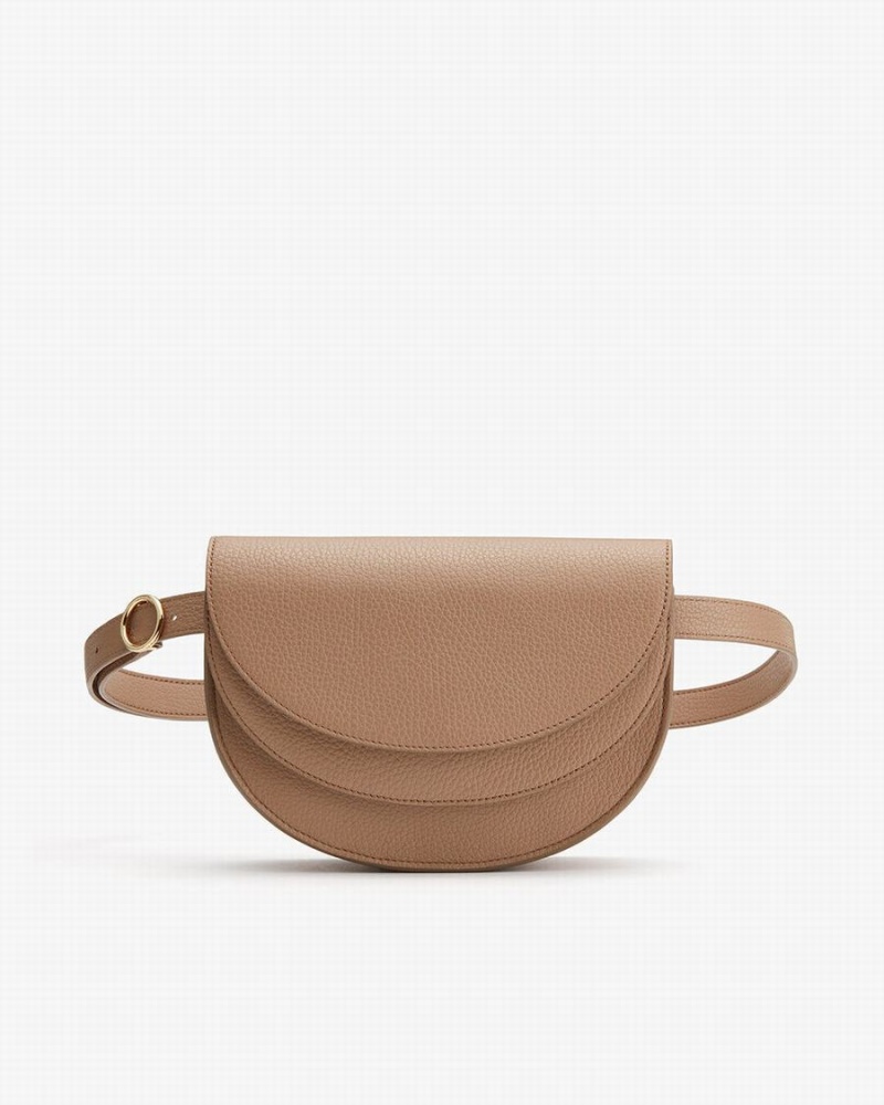 Cuyana Double Moon Heuptas Dames Khaki | VLN6967DL
