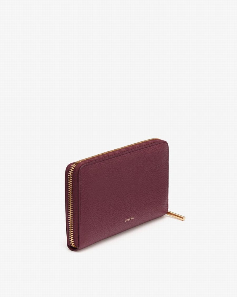 Cuyana Klassieke Zip Around Portefeuille Dames Bordeaux Roze | BKN312CG