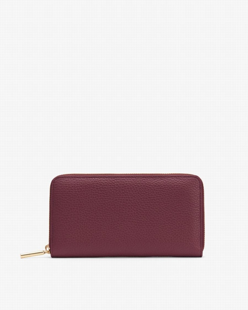 Cuyana Klassieke Zip Around Portefeuille Dames Bordeaux Roze | BKN312CG