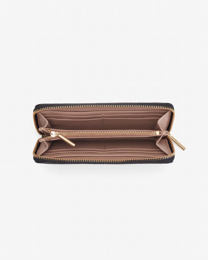Cuyana Klassieke Zip Around Portefeuille Dames Zwart | CUK9678NT