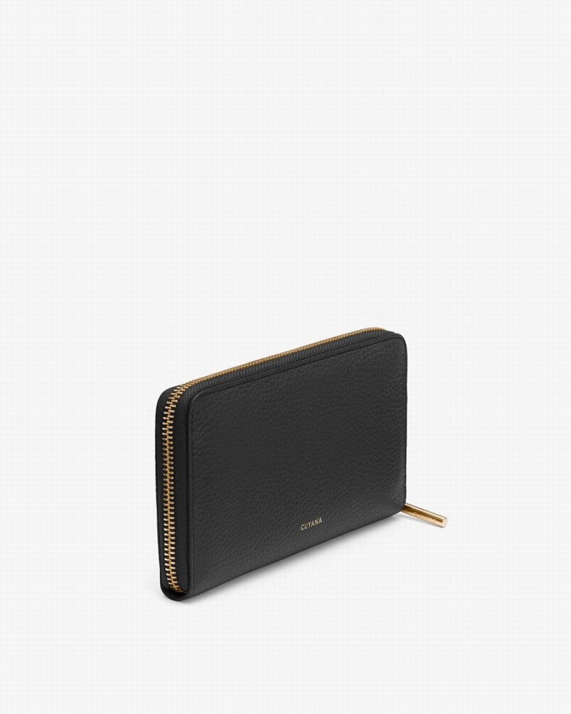 Cuyana Klassieke Zip Around Portefeuille Dames Zwart | CUK9678NT
