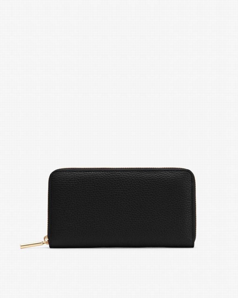 Cuyana Klassieke Zip Around Portefeuille Dames Zwart | CUK9678NT