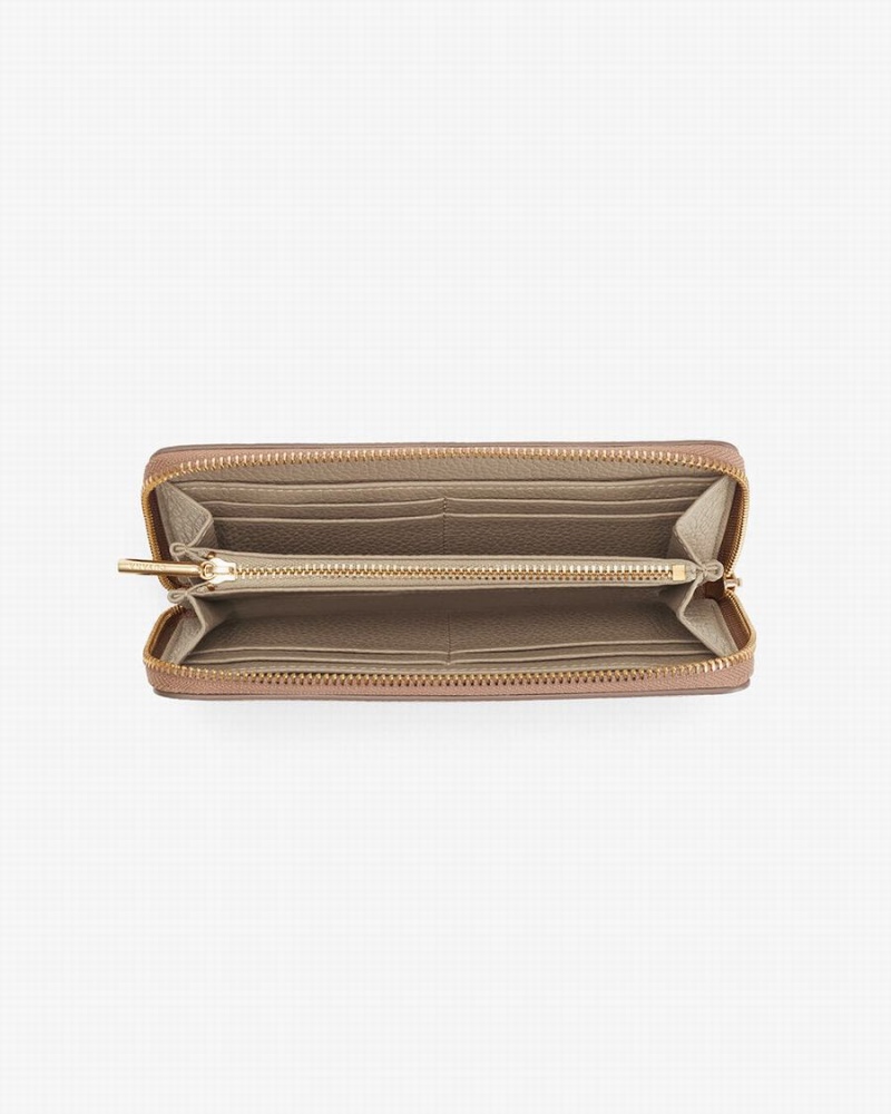 Cuyana Klassieke Zip Around Portefeuille Dames Khaki Grijs | GRF5515YH