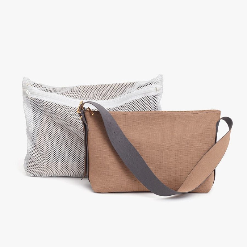 Cuyana Large Recycled Mesh Toilettas Dames Wit | YII3572NW