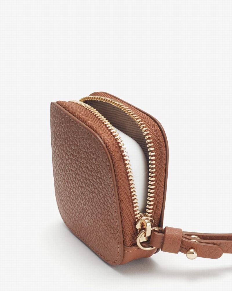 Cuyana Leren Airpod Geval Tas Dames Bruin | JRI7173OX