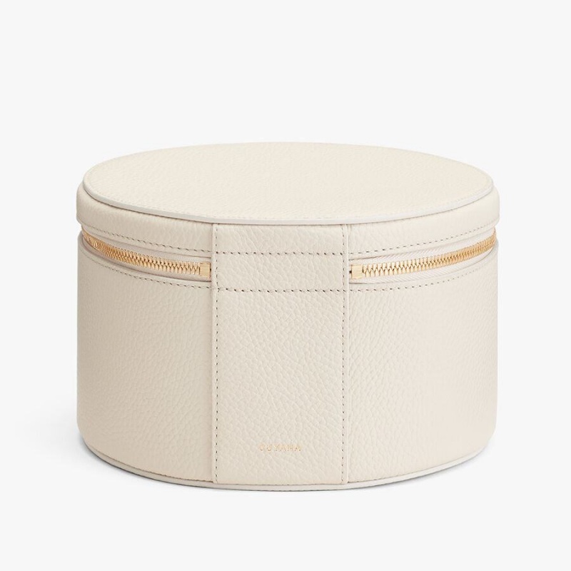 Cuyana Leren Wellness Geval Tas Dames Wit | PIF9475AD
