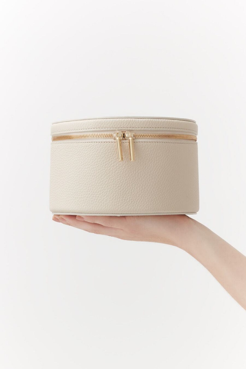 Cuyana Leren Wellness Geval Tas Dames Wit | PIF9475AD