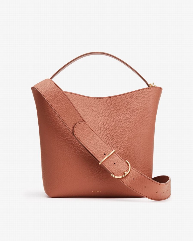 Cuyana Linea Buckettas Dames Rood Bruin | TQK5336YV