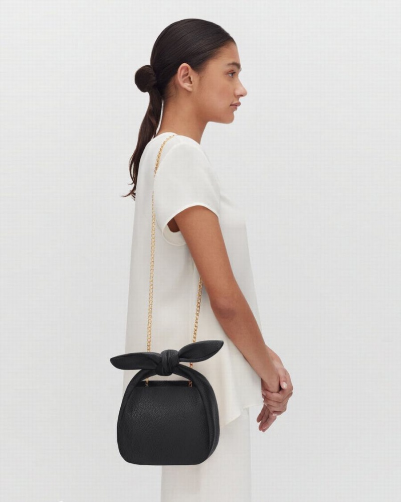 Cuyana Mini Bow Schoudertassen Dames Zwart | KHC6738KI
