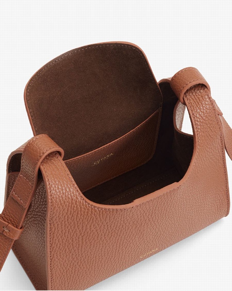 Cuyana Mini Double Loop Schoudertassen Dames Bruin | MHG934JA