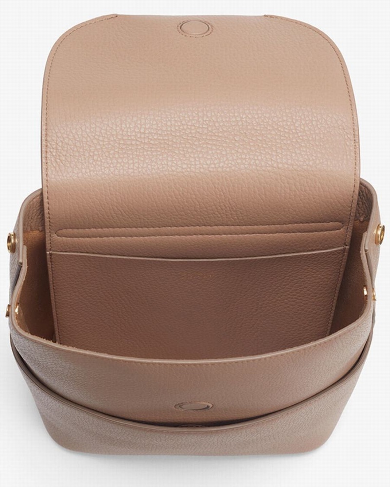 Cuyana Mini Leren Rugzak Dames Khaki | JLI7791EF