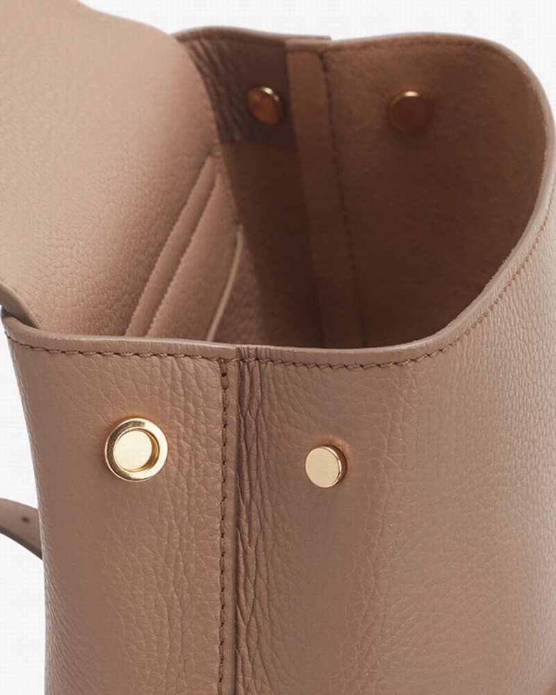 Cuyana Mini Leren Rugzak Dames Khaki | JLI7791EF