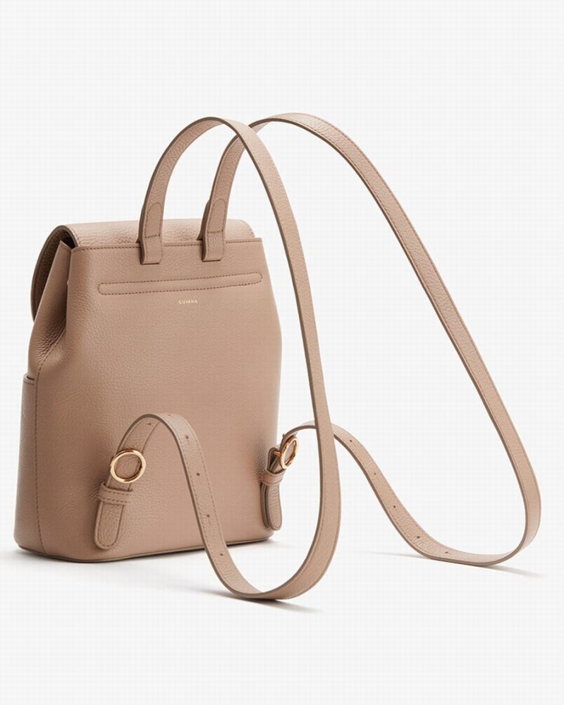 Cuyana Mini Leren Rugzak Dames Khaki | JLI7791EF
