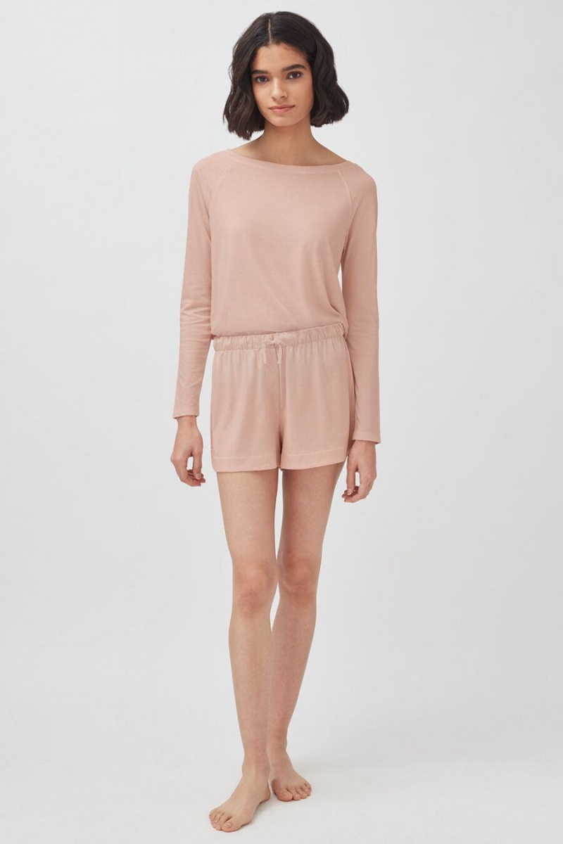 Cuyana Organic Pima Sleep Korte Broek Dames Roze | XDI954CC
