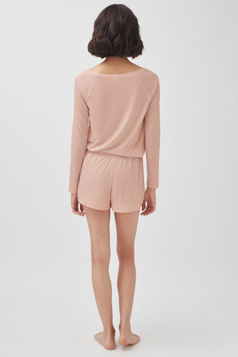 Cuyana Organic Pima Sleep Korte Broek Dames Roze | XDI954CC