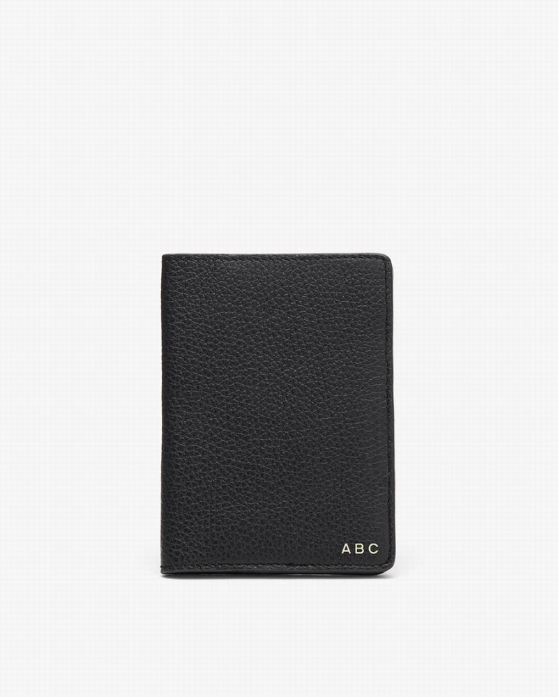Cuyana Slim Leren Passport Geval Tas Dames Zwart | TQH2810EZ
