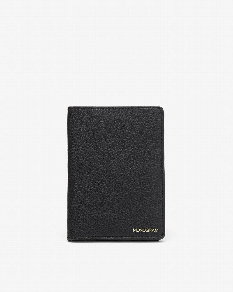 Cuyana Slim Leren Passport Geval Tas Dames Zwart | TQH2810EZ
