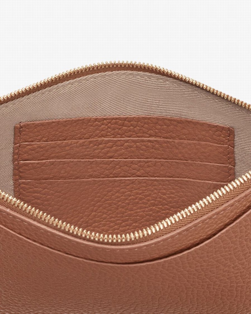 Cuyana Slim Wristlet Portefeuille Dames Bruin | NXJ9717AB