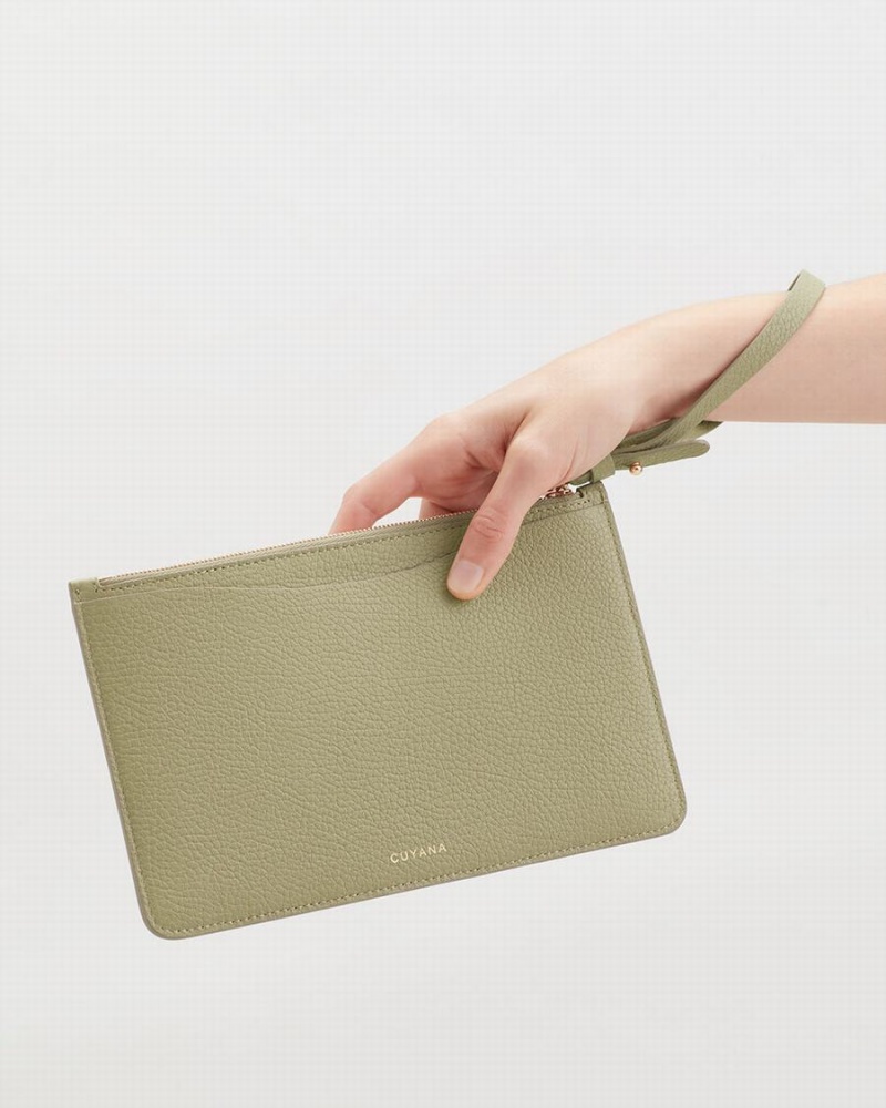 Cuyana Slim Wristlet Portefeuille Dames Groen | JQV1619NH