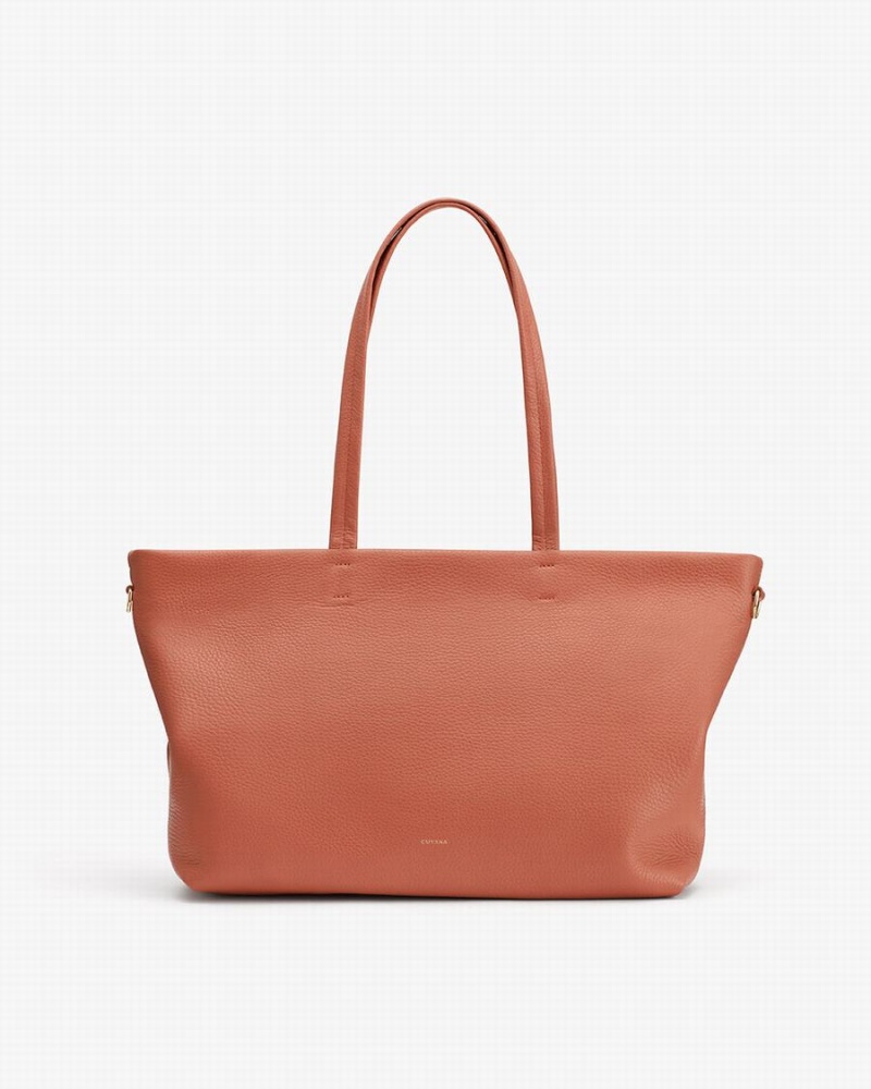 Cuyana Small Easy Rits Tote Tassen Dames Rood Bruin | VSM1410JZ