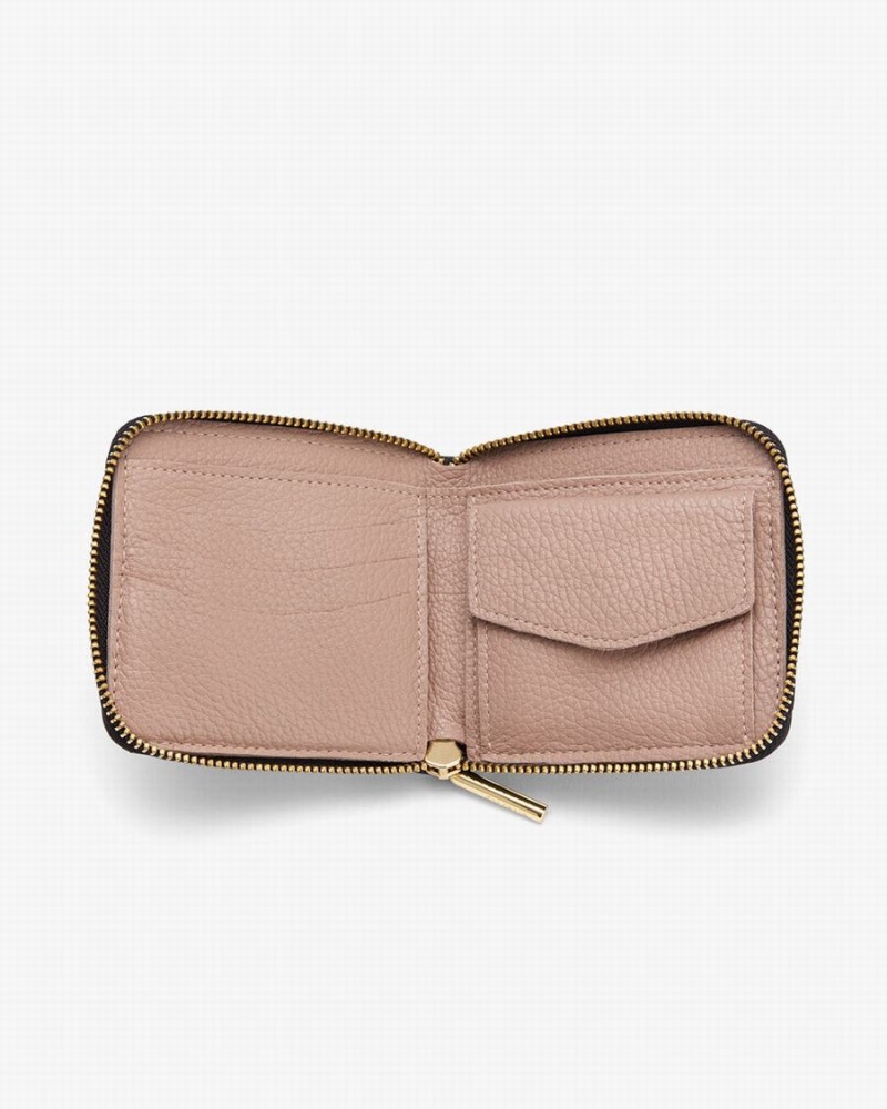 Cuyana Small Klassieke Zip Around Portefeuille Dames Zwart | HEG2556AI