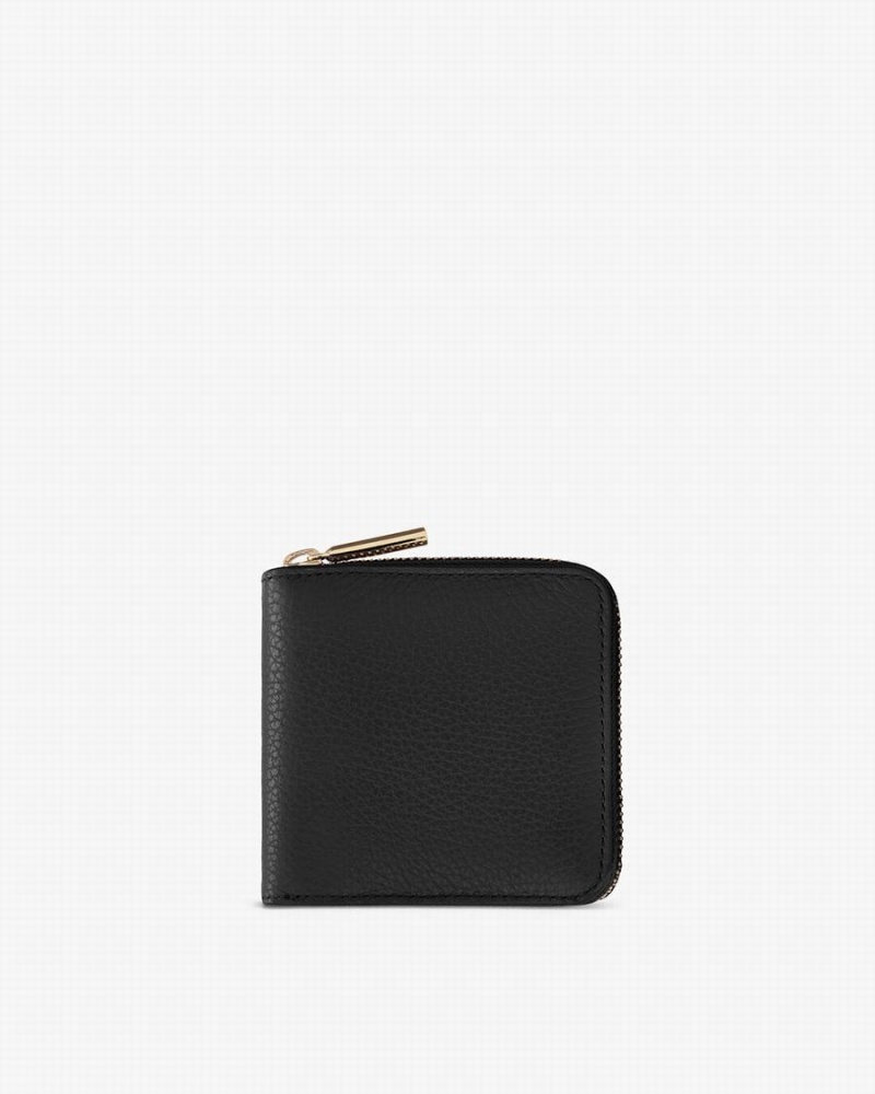Cuyana Small Klassieke Zip Around Portefeuille Dames Zwart | HEG2556AI