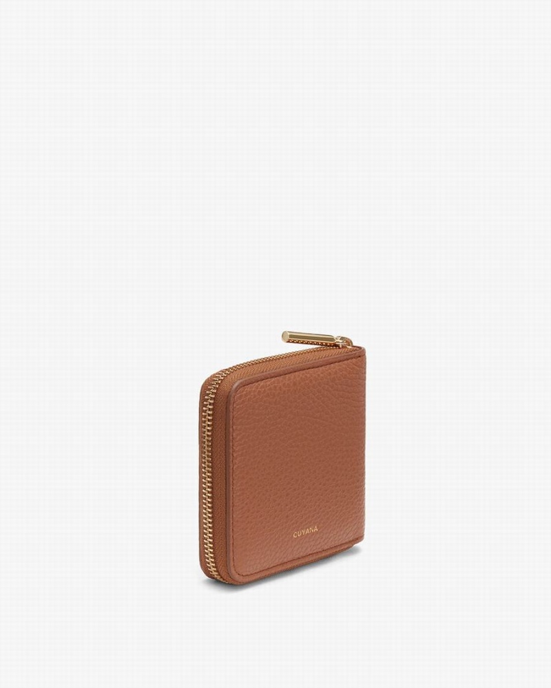 Cuyana Small Klassieke Zip Around Portefeuille Dames Bruin | CWO764FR