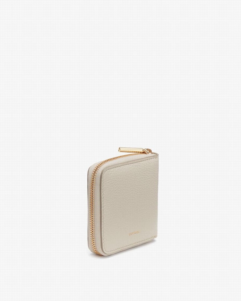 Cuyana Small Klassieke Zip Around Portefeuille Dames Lichtgrijs | AWK4751FZ