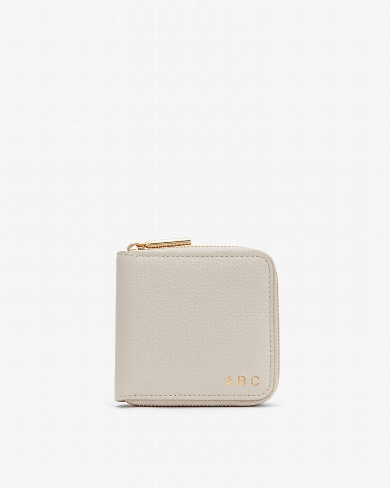 Cuyana Small Klassieke Zip Around Portefeuille Dames Lichtgrijs | AWK4751FZ