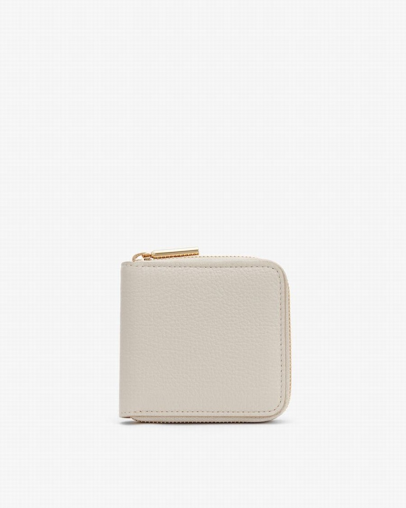 Cuyana Small Klassieke Zip Around Portefeuille Dames Lichtgrijs | AWK4751FZ