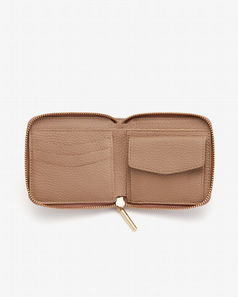 Cuyana Small Klassieke Zip Around Portefeuille Dames Roze | AUY123WB
